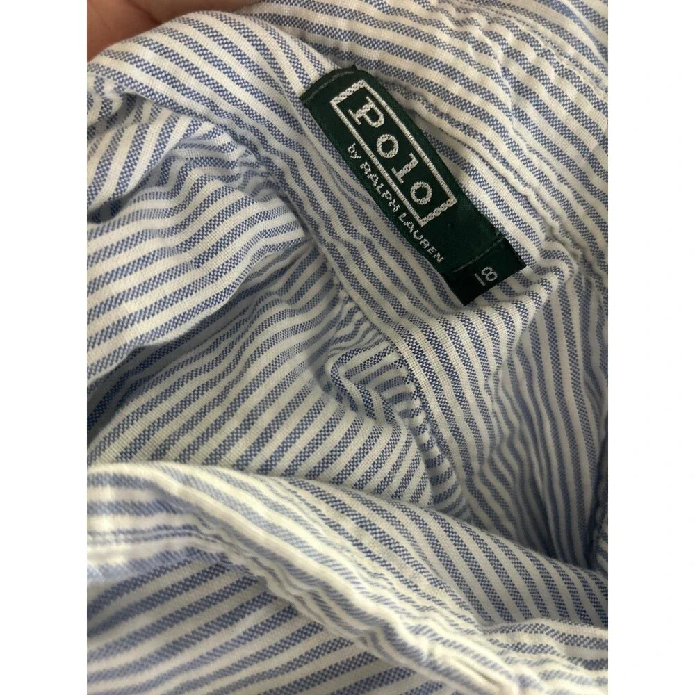 Polo Ralph Lauren Boys size 18 Vintage Button Down Shirt Cotton Striped